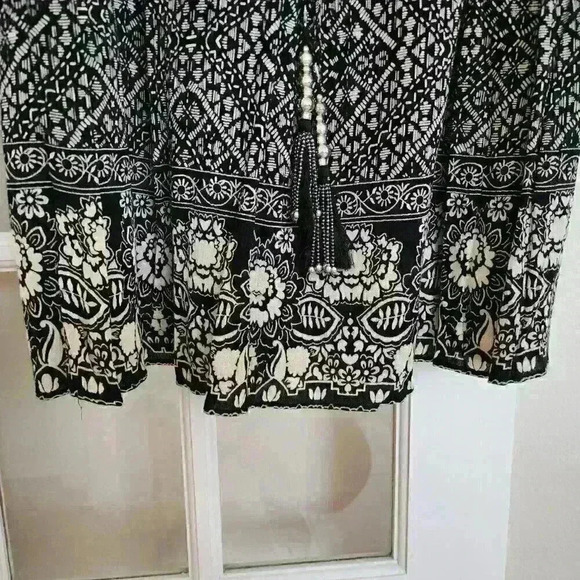 NWT Soft Surroundings Black Elastic Boho Drawstring Skirt Casual Size PM - Picture 5 of 10